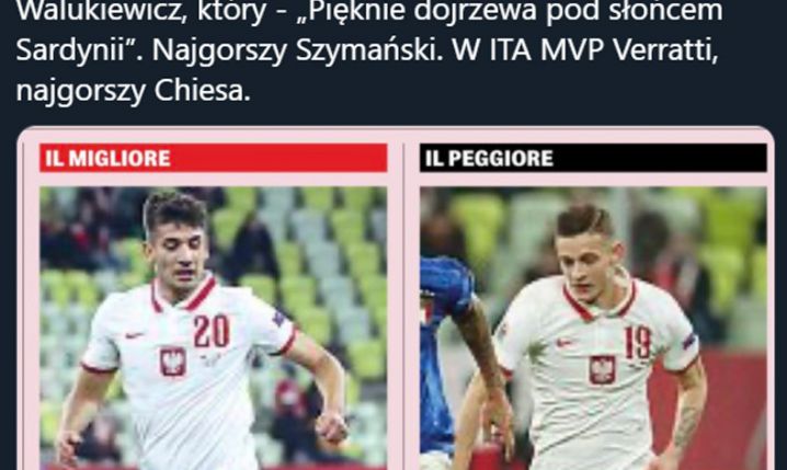 NAJLEPSZY i NAJGORSZY polski piłkarz według włoskiej ''LGDS''